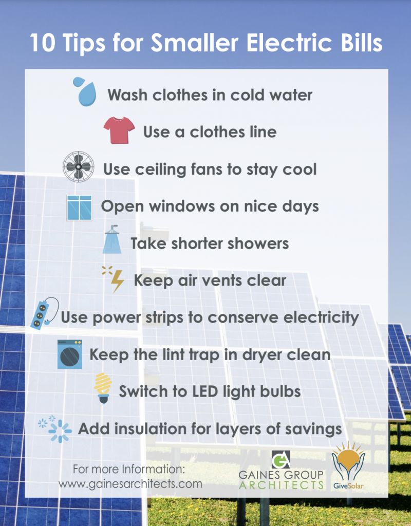 list of top energy efficient tips